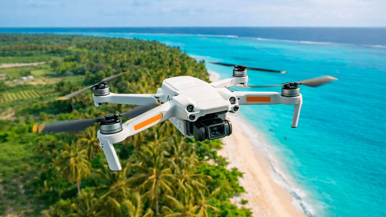 Dron en la isla Thoddoo